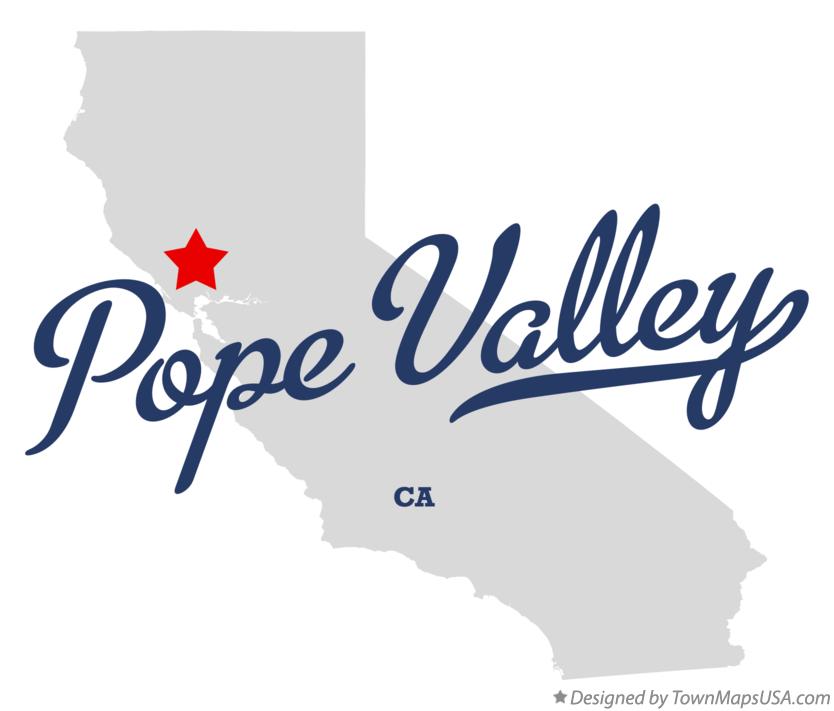 Map of Pope Valley California CA