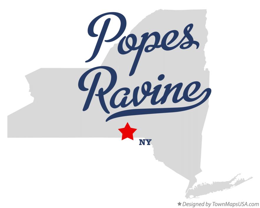 Map of Popes Ravine New York NY