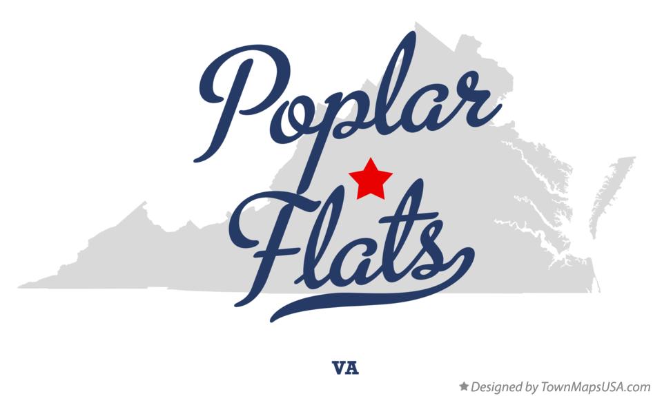 Map of Poplar Flats Virginia VA