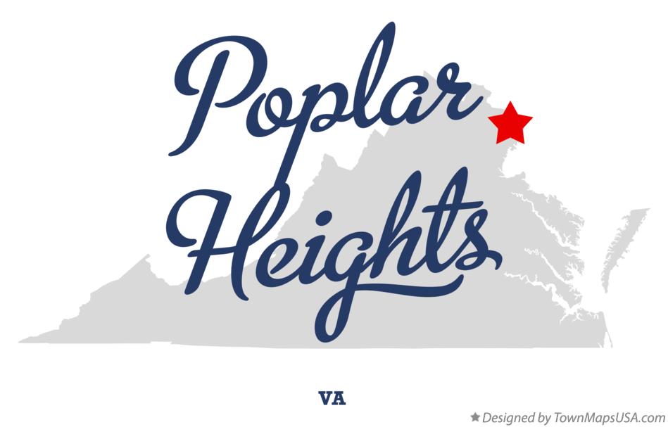 Map of Poplar Heights Virginia VA