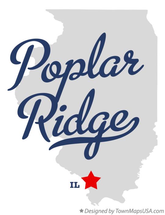 Map of Poplar Ridge Illinois IL