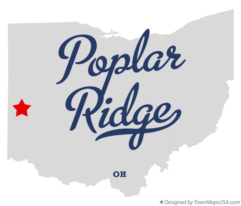 Map of Poplar Ridge Ohio OH