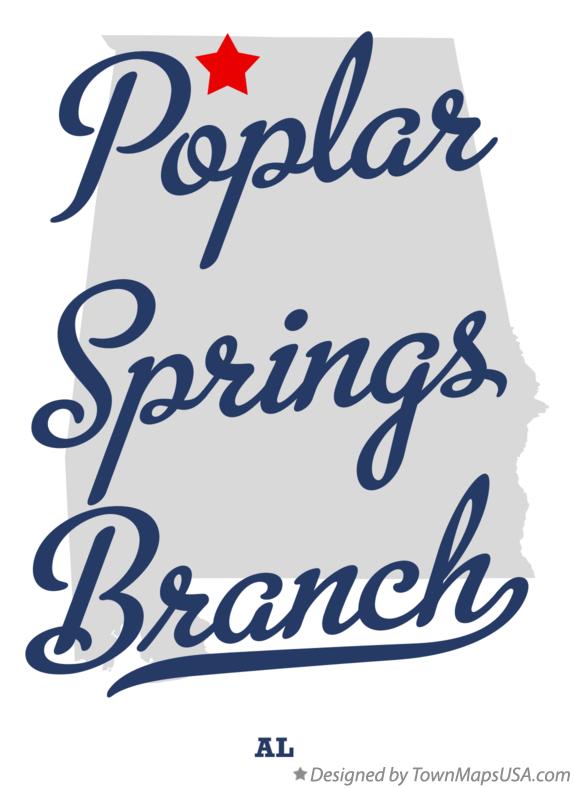 Map of Poplar Springs Branch Alabama AL