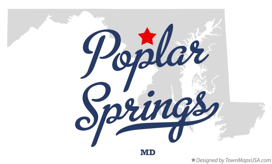 Map of Poplar Springs Maryland MD