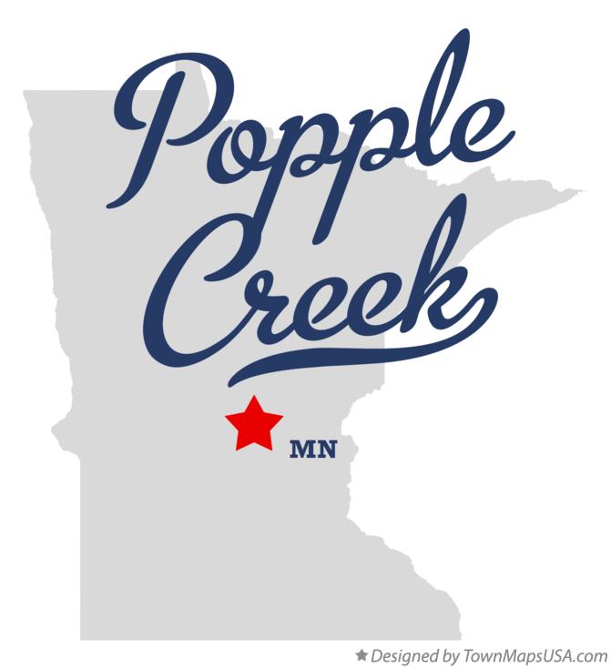 Map of Popple Creek Minnesota MN