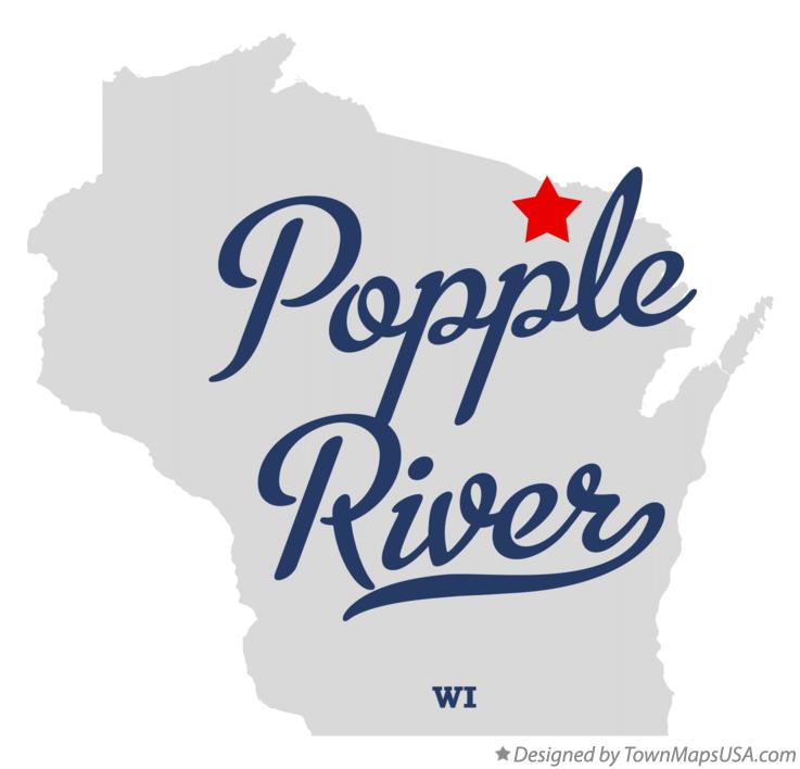 Map of Popple River Wisconsin WI