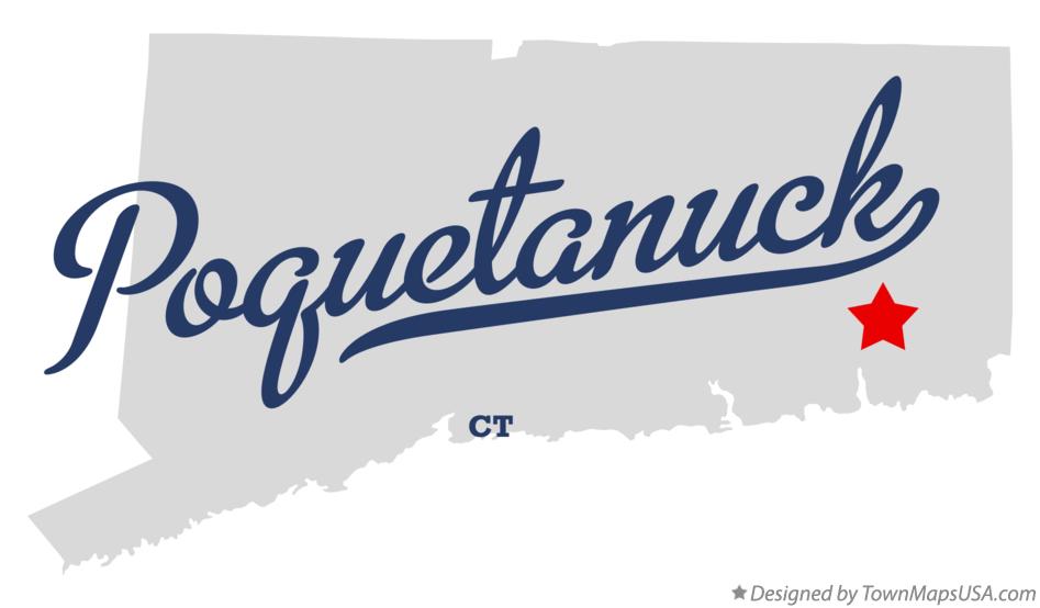 Map of Poquetanuck Connecticut CT