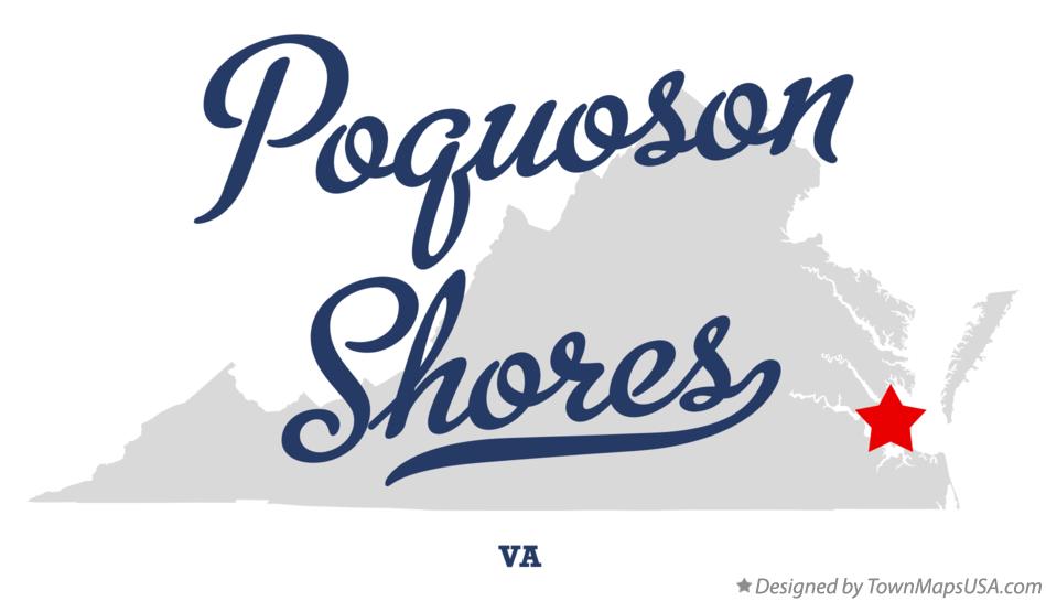 Map of Poquoson Shores Virginia VA