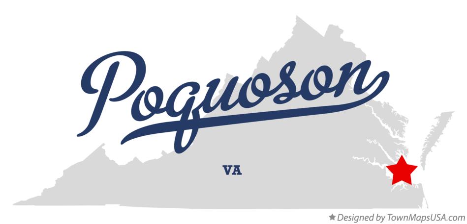Map of Poquoson Virginia VA