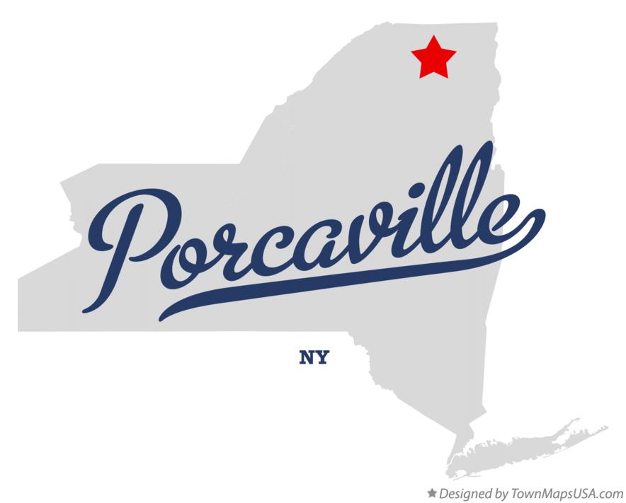 Map of Porcaville New York NY