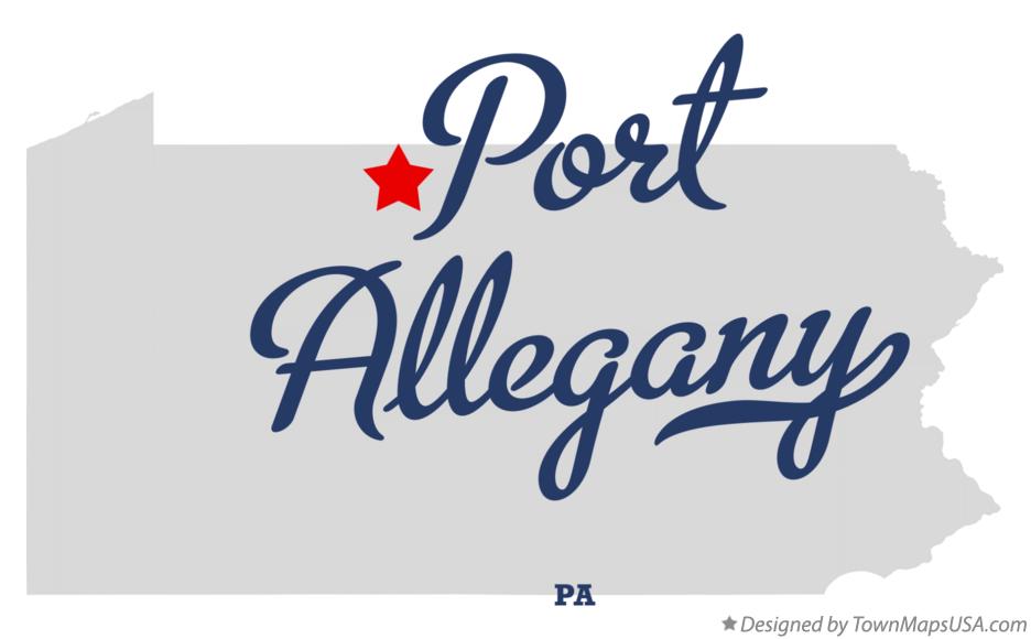 Map of Port Allegany Pennsylvania PA