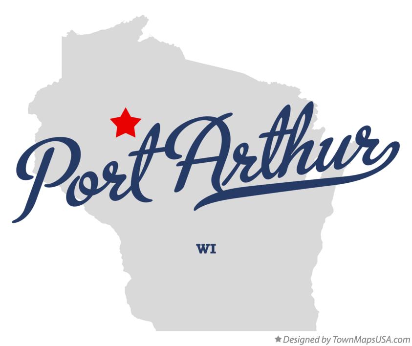 Map of Port Arthur Wisconsin WI