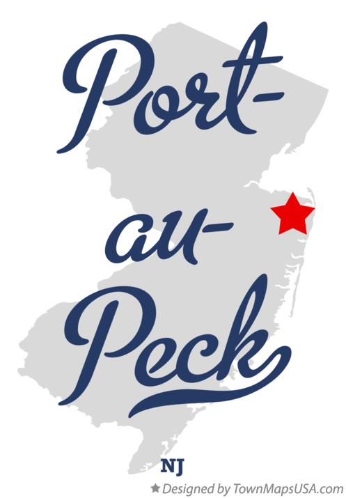 Map of Port-au-Peck New Jersey NJ