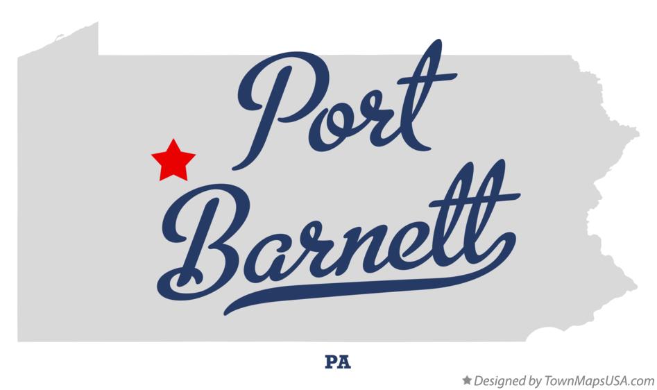 Map of Port Barnett Pennsylvania PA