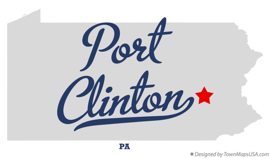 Map of Port Clinton Pennsylvania PA