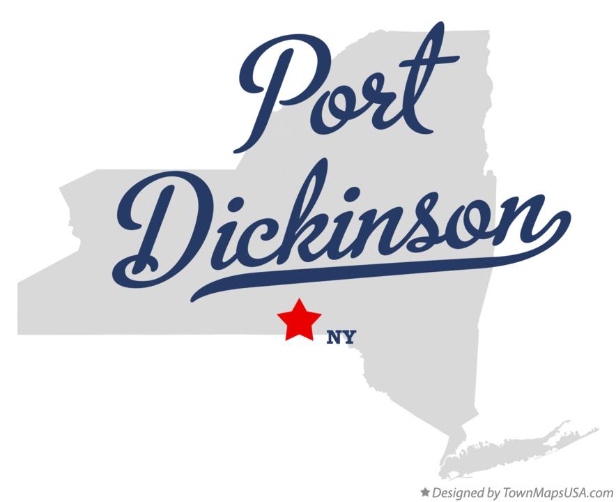 Map of Port Dickinson New York NY