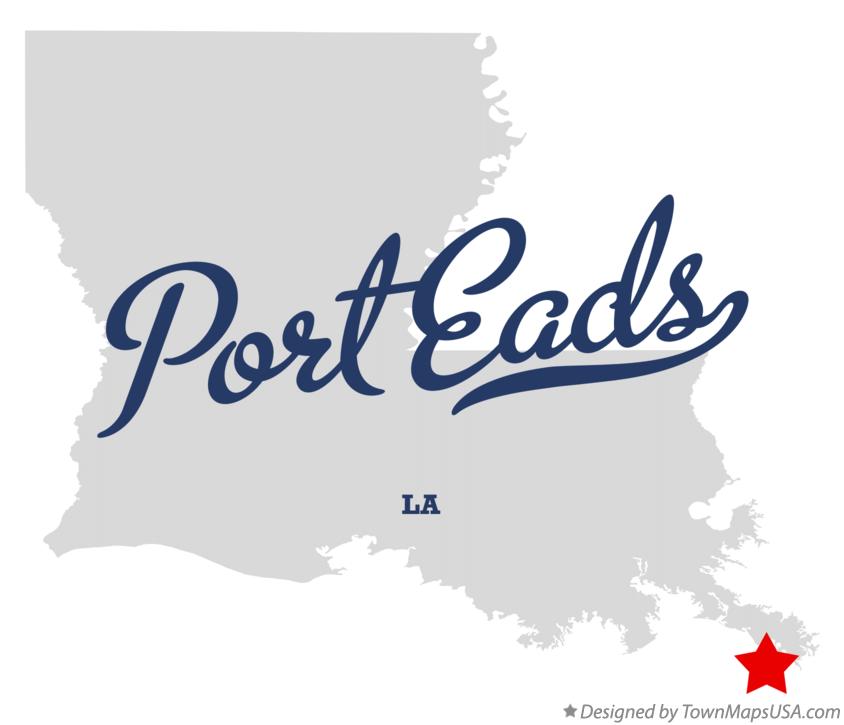 Map of Port Eads Louisiana LA