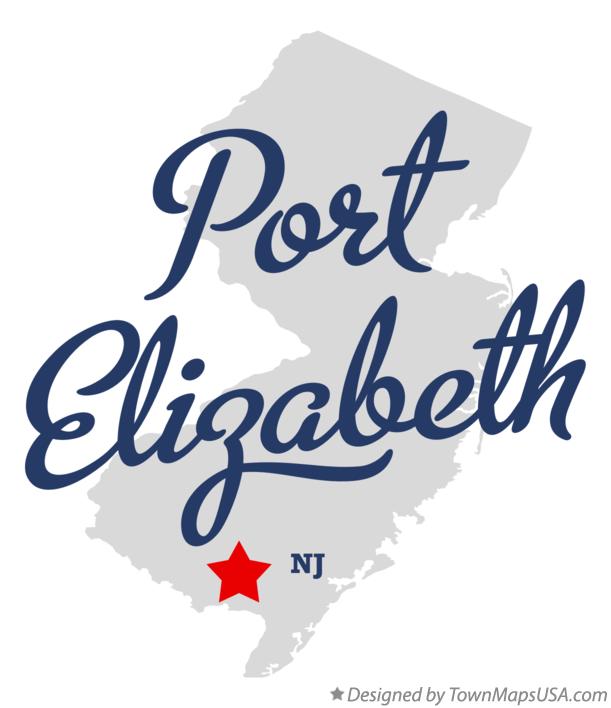 Map of Port Elizabeth New Jersey NJ
