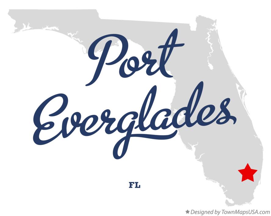 Map of Port Everglades Florida FL