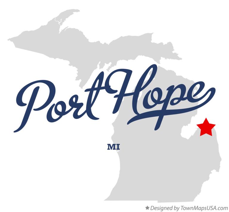 Map of Port Hope Michigan MI