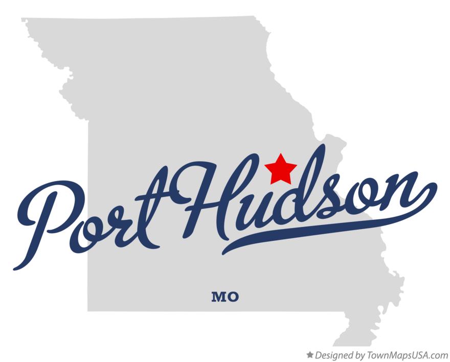 Map of Port Hudson Missouri MO