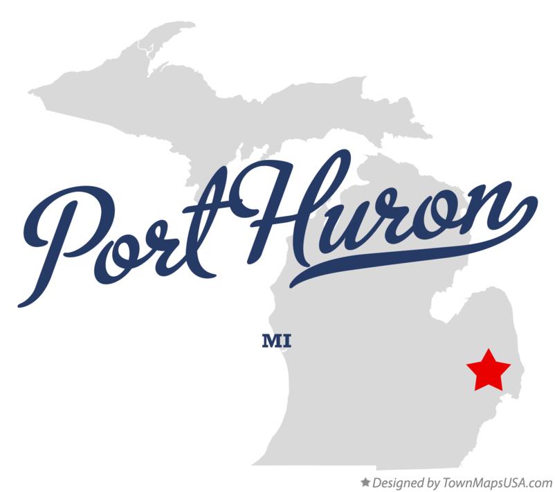 Map of Port Huron Michigan MI