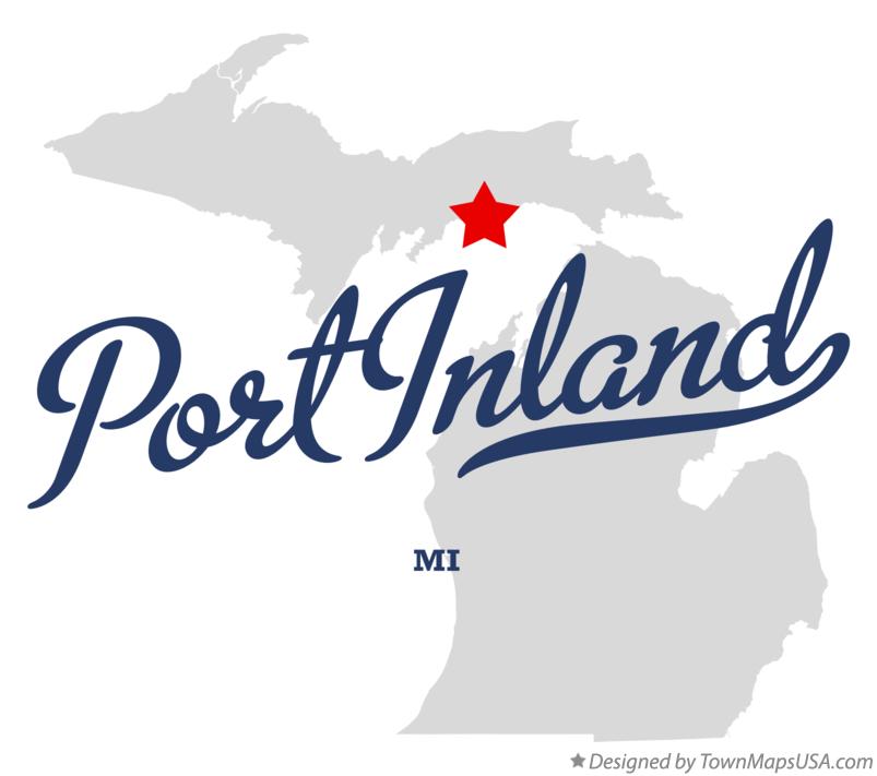 Map of Port Inland Michigan MI