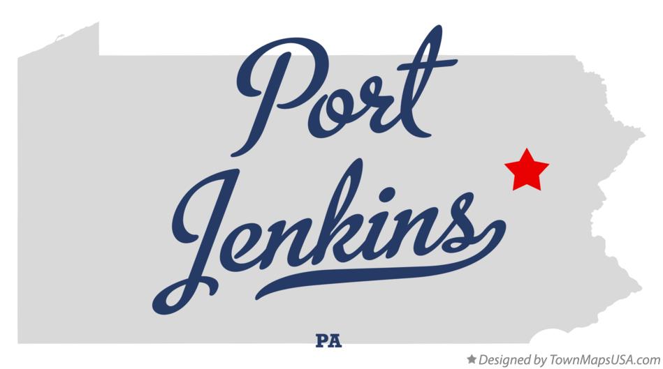 Map of Port Jenkins Pennsylvania PA