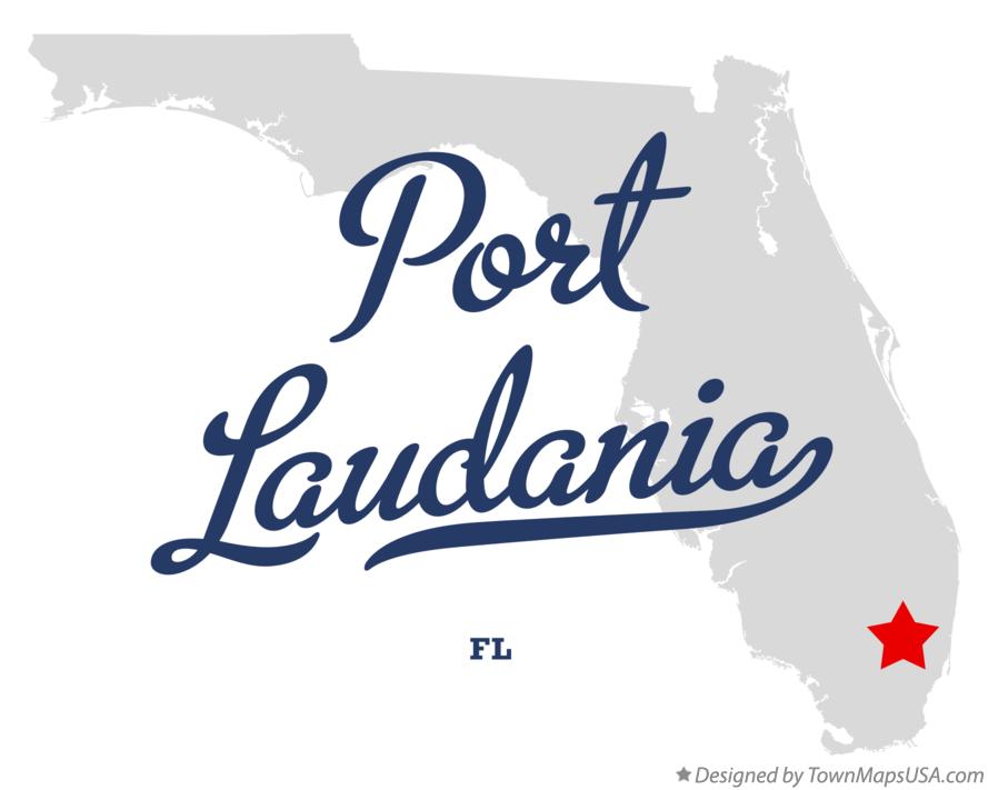 Map of Port Laudania Florida FL