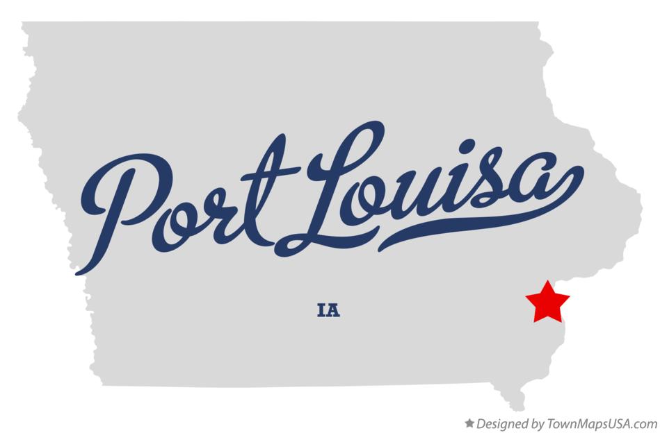 Map of Port Louisa Iowa IA