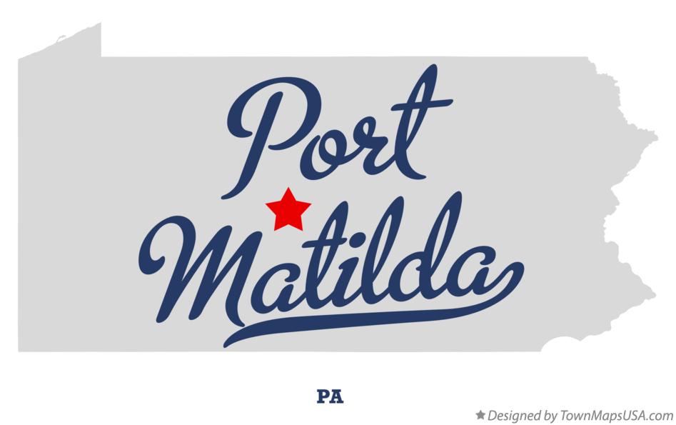 Map of Port Matilda Pennsylvania PA