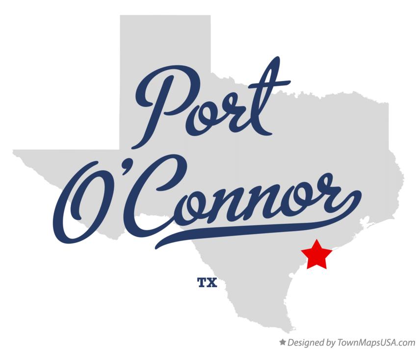 Map of Port O'Connor Texas TX