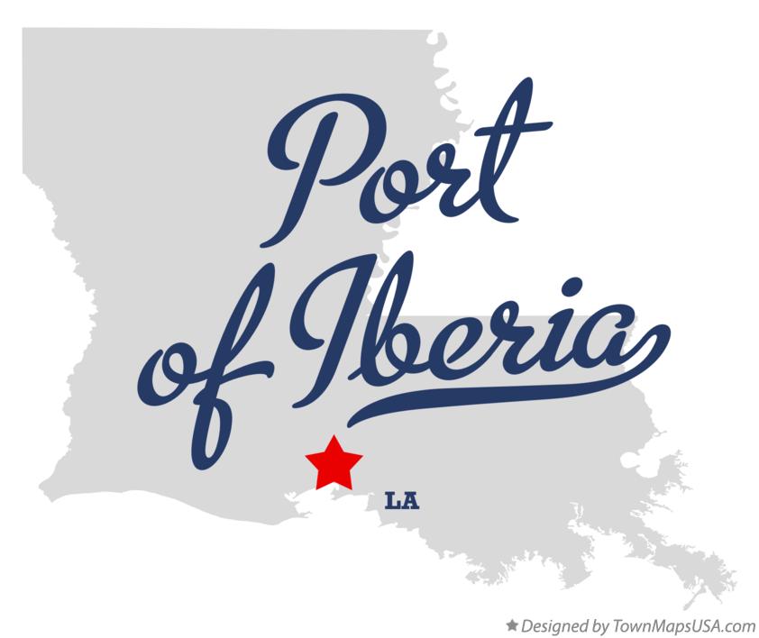 Map of Port of Iberia Louisiana LA