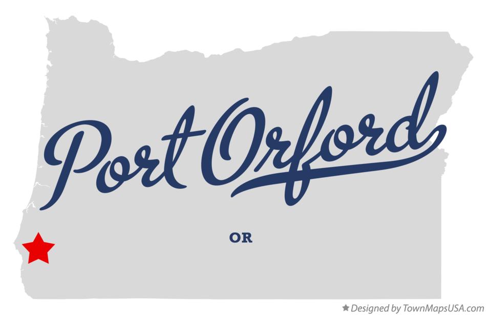 Map of Port Orford Oregon OR