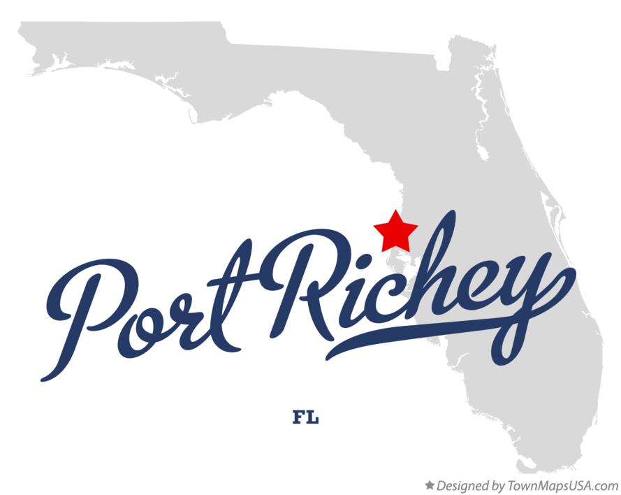 Map of Port Richey Florida FL