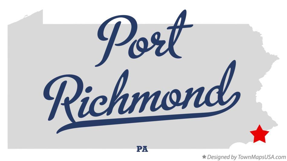 Map of Port Richmond Pennsylvania PA