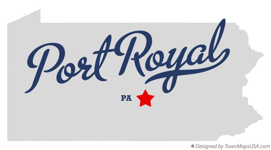 Map of Port Royal Pennsylvania PA