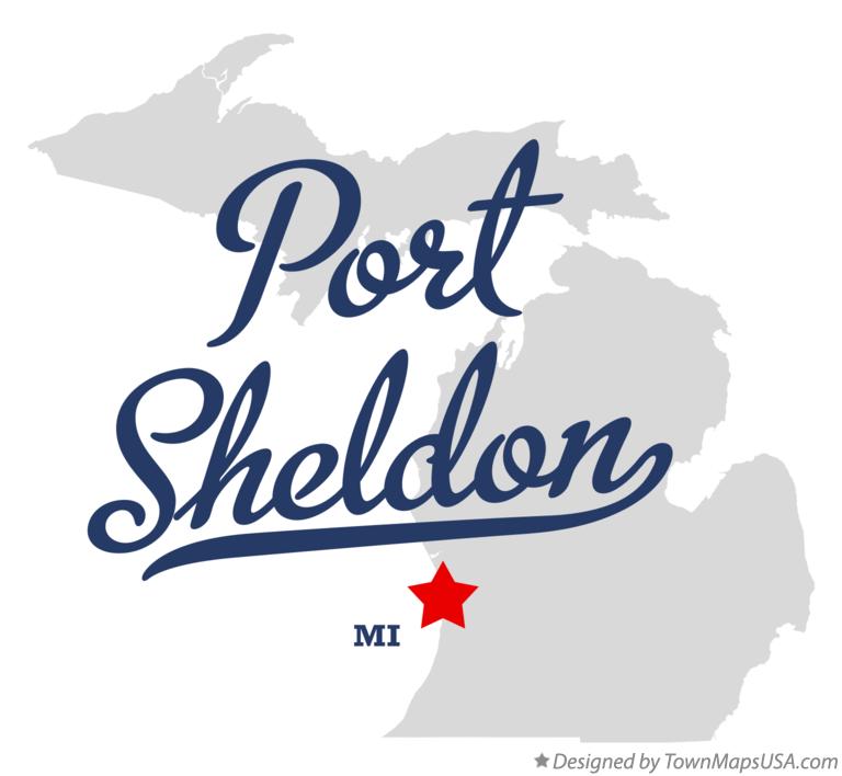 Map of Port Sheldon Michigan MI