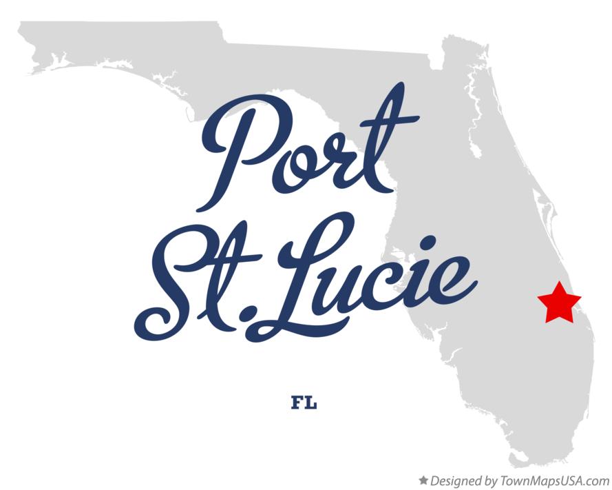 Map of Port St.Lucie Florida FL
