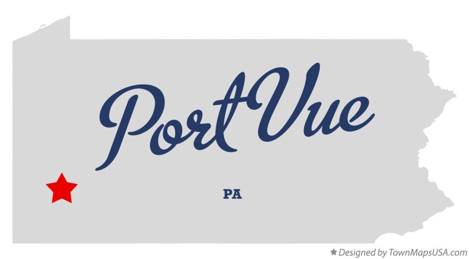 Map of Port Vue Pennsylvania PA