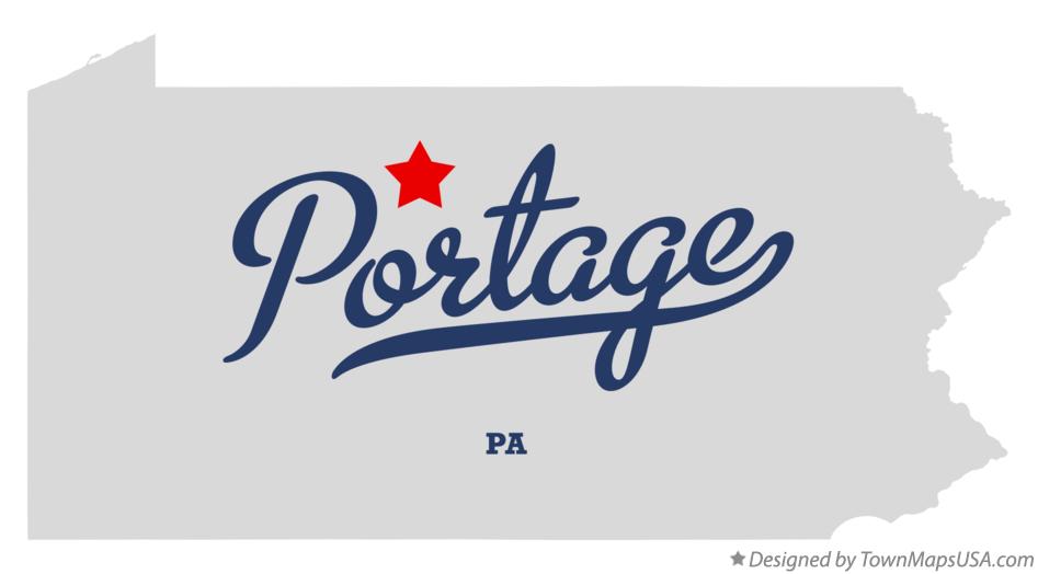 Map of Portage Pennsylvania PA