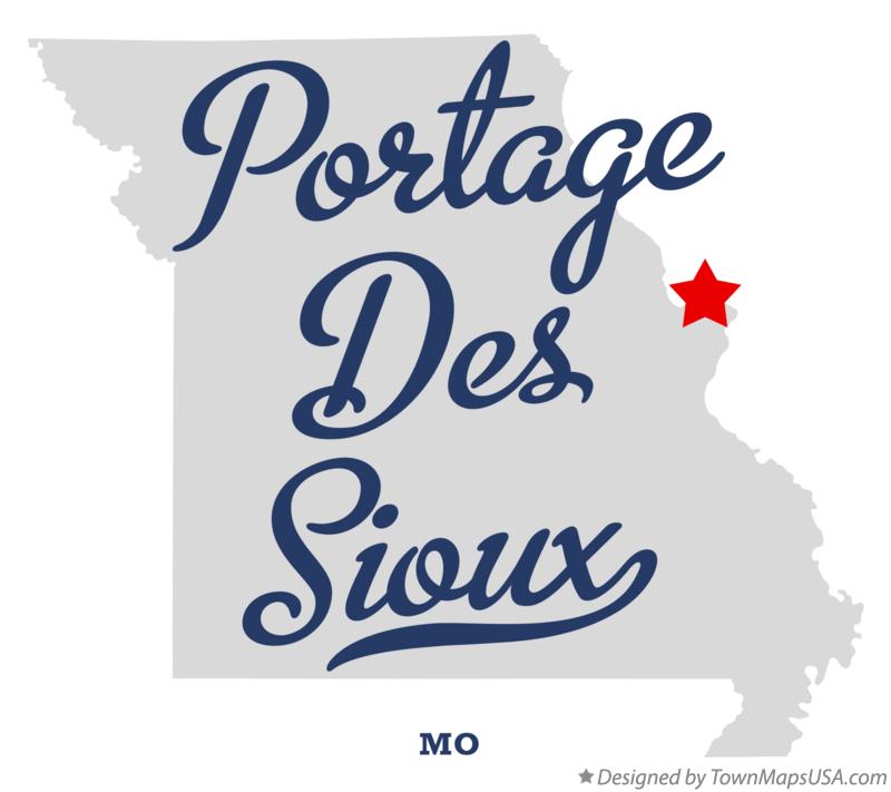 Map of Portage Des Sioux Missouri MO