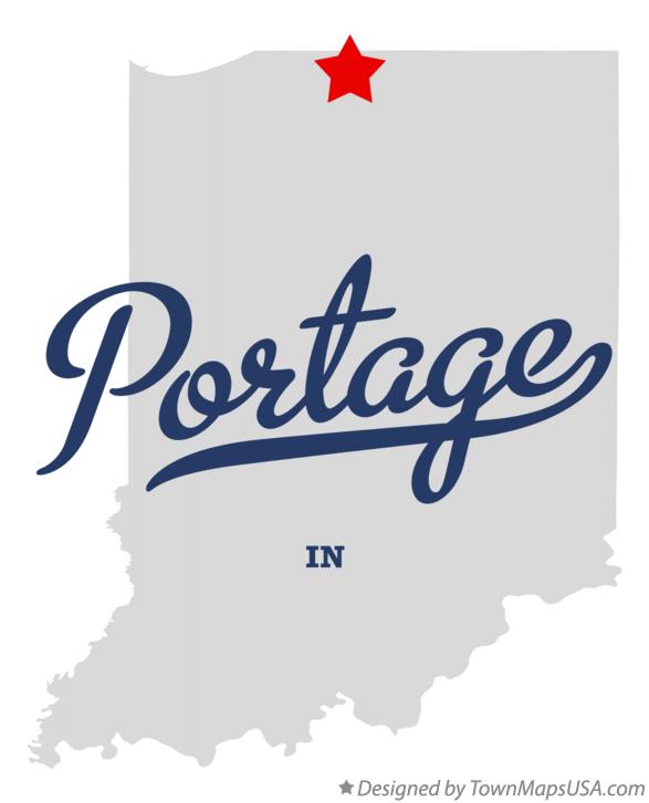 Map of Portage Indiana IN