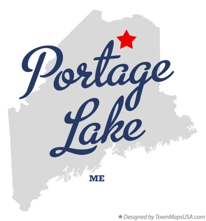Map of Portage Lake Maine ME