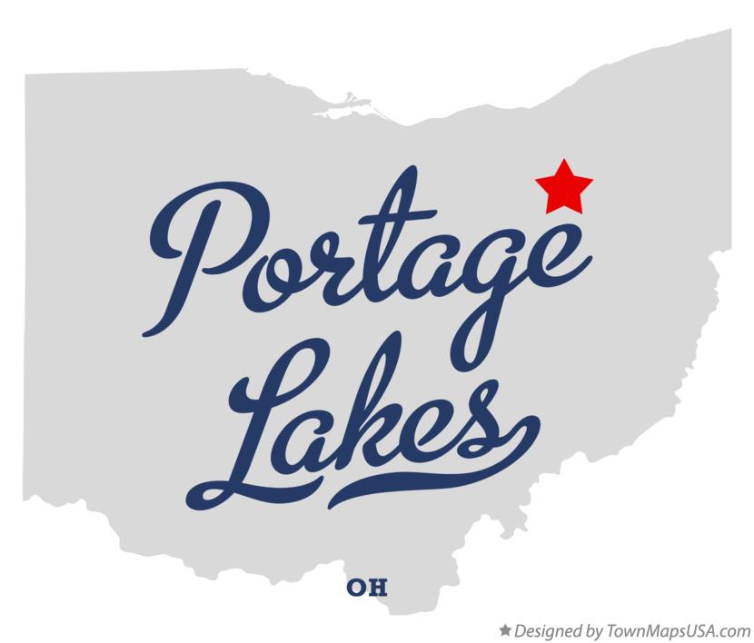 Map of Portage Lakes Ohio OH