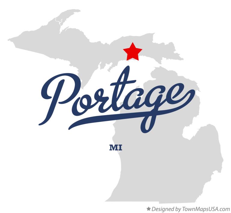 Map of Portage Michigan MI