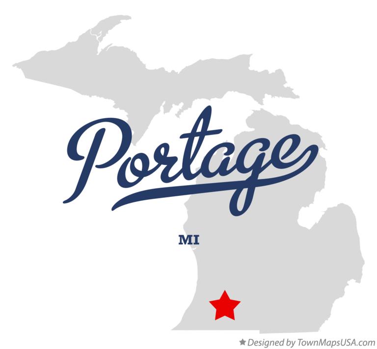 Map of Portage Michigan MI