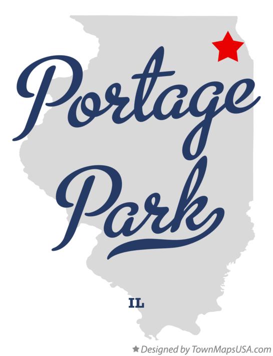 Map of Portage Park Illinois IL