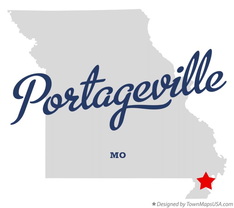Map of Portageville Missouri MO