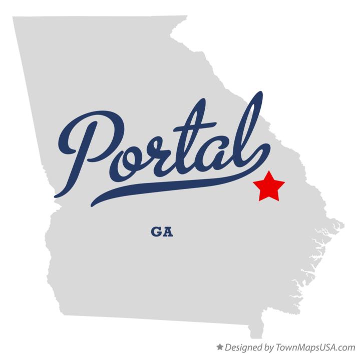 Map of Portal Georgia GA